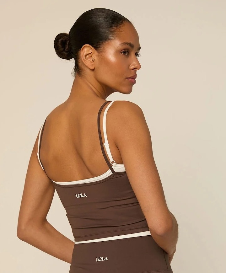 Dames singlet bruin