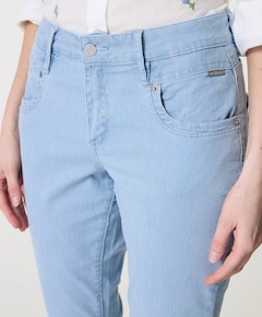 Sissy Fancy Chambray L23 dames capri broek blauw