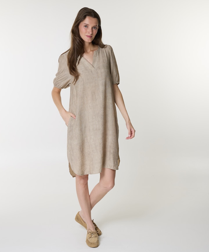 Dames jurk beige