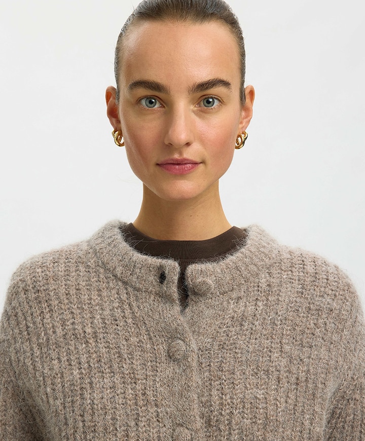 Dames vest grijs