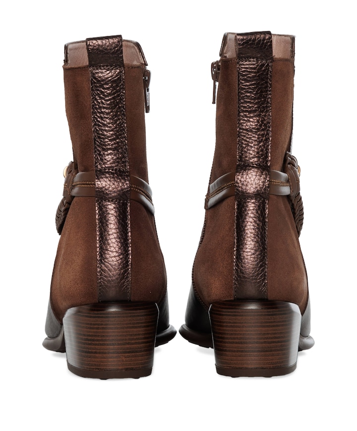 Verona dames enkellaarzen bruin