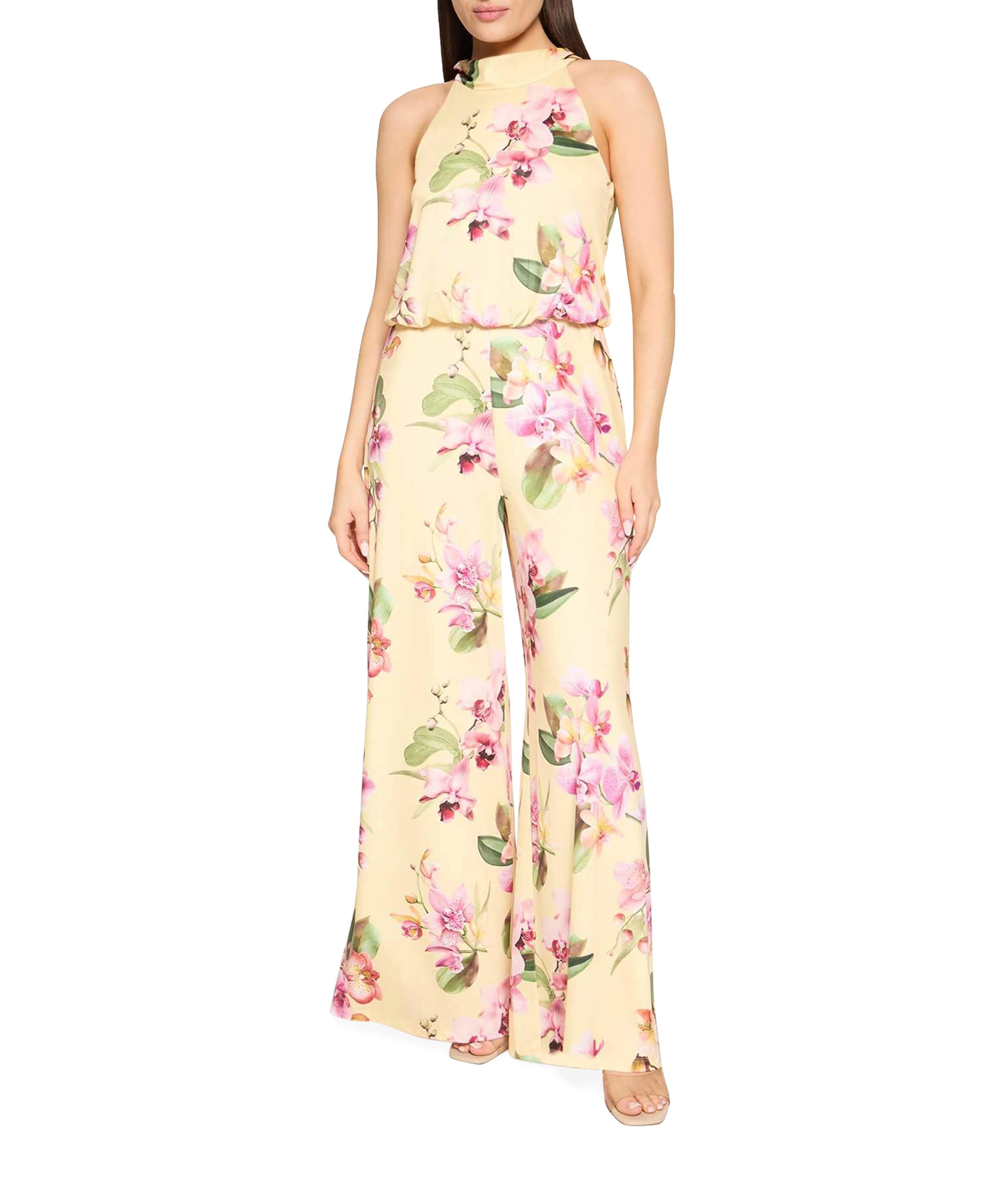 Overall Lang ohne Arm dames jumpsuit geel