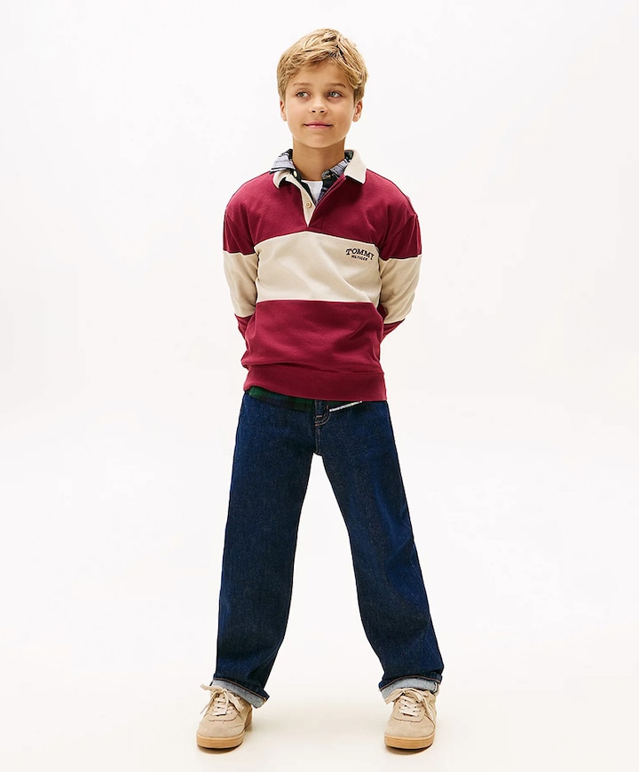 Jongens polo bordeaux