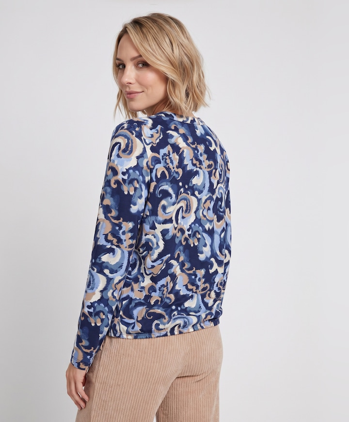 Dames longsleeve blauw