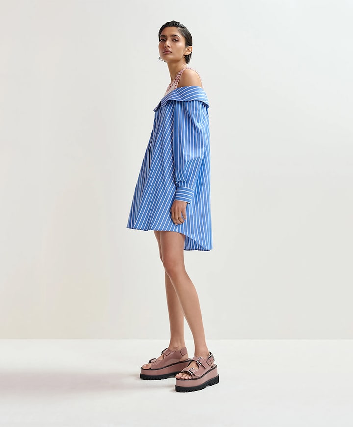 Dames jurk blauw