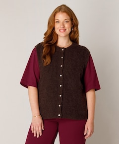 Dames vest bruin