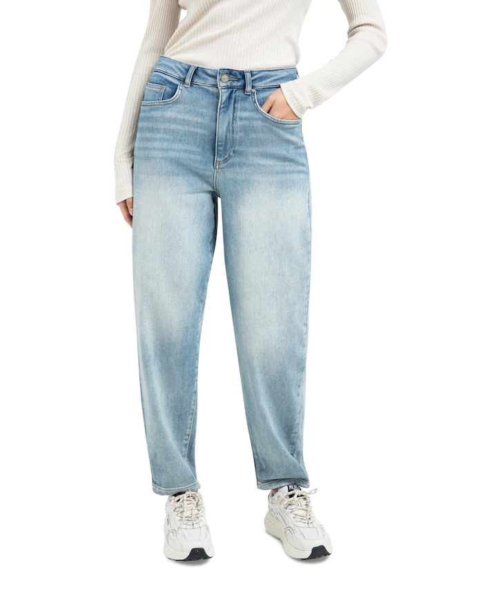 High-waist jeans dames jeans blauw