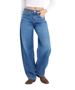 mid waist balloon jeans blauw
