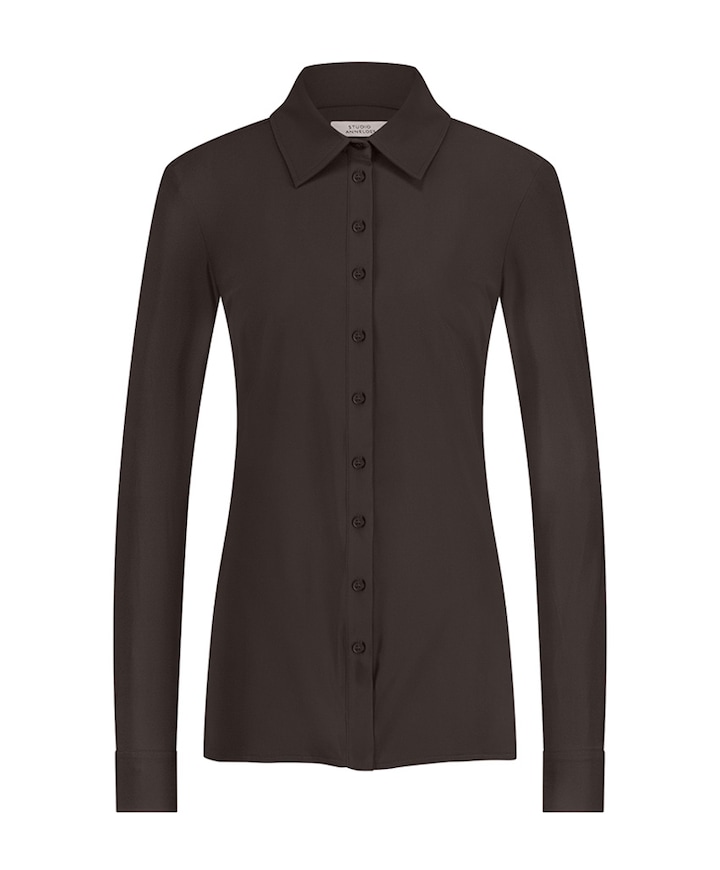 Dames blouse bruin