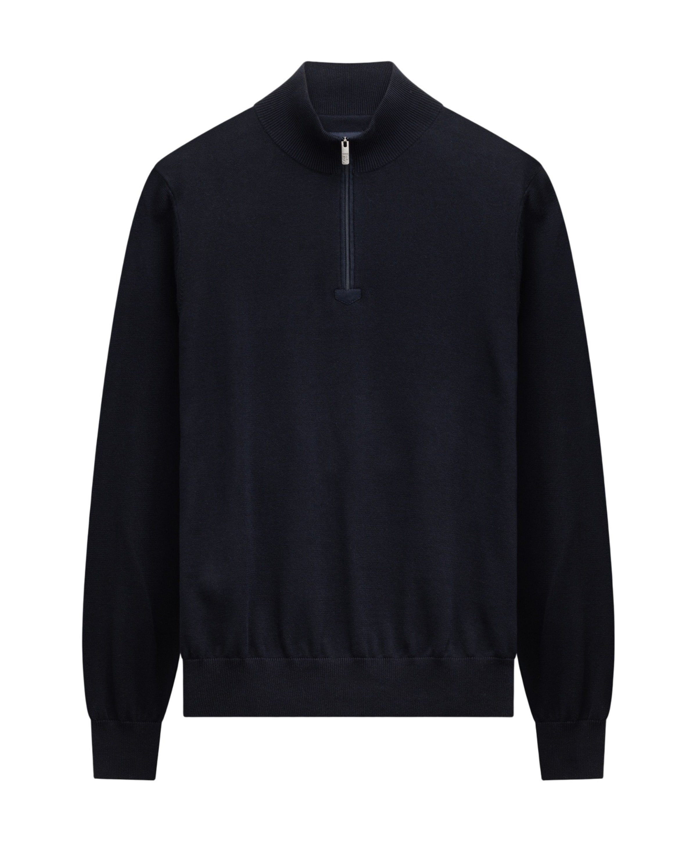 Heren trui met rits blauw