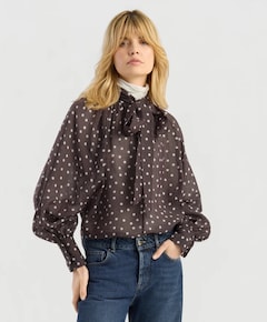 Dames blouse bruin