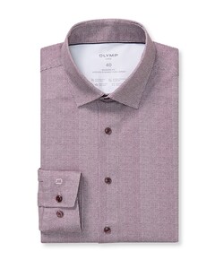Heren overhemd lange mouw paars
