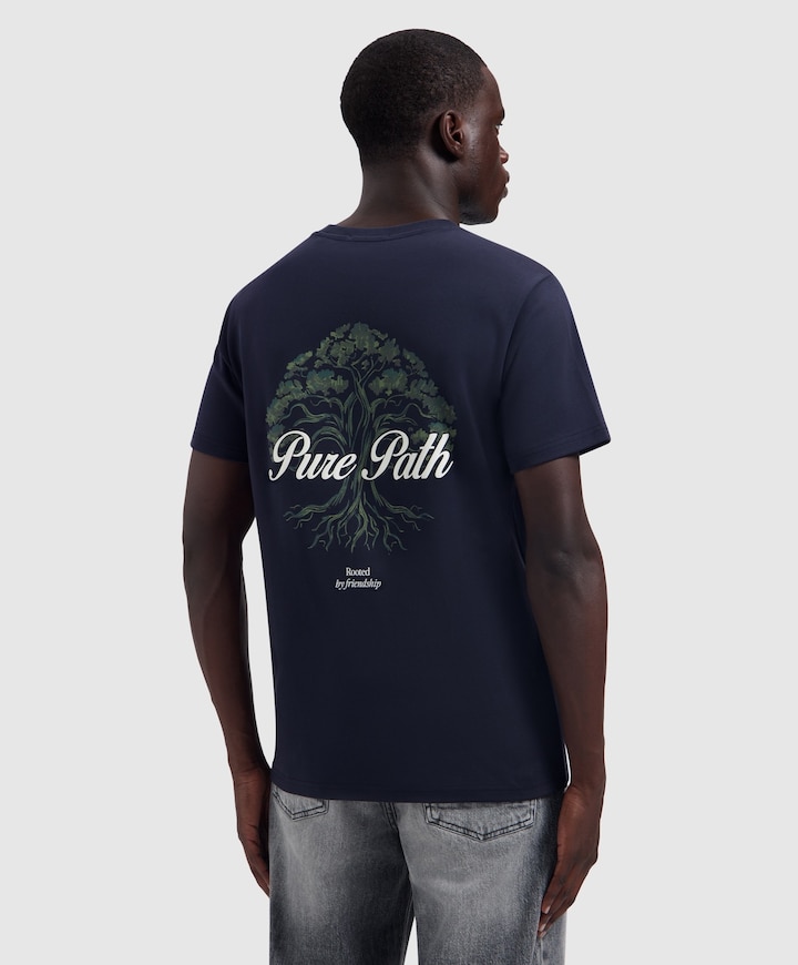 Heren T-shirt blauw