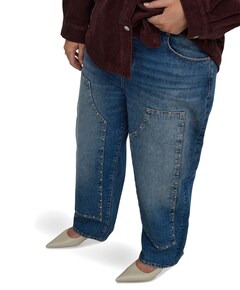 CARZOEY MW BARREL STUDS DOT502 dames jeans blauw