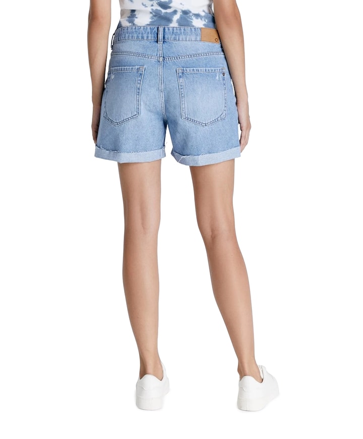 boyfriend shorts dames korte broek blauw