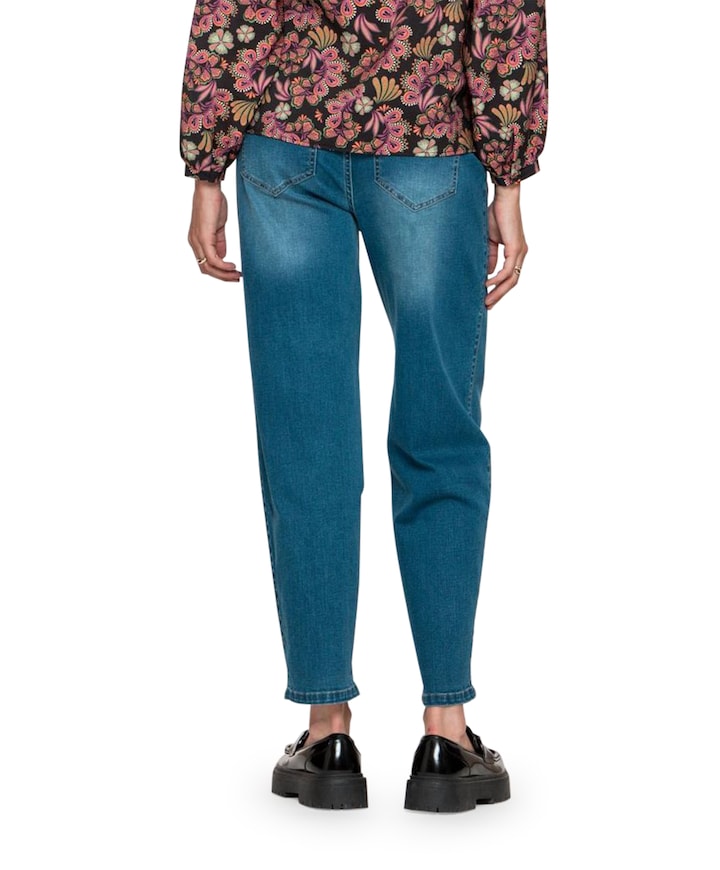 Elastic waist jeans blauw