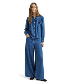 MSCHAgo Rue Wide Long dames jeans blauw