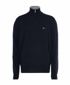 Heren trui met rits blauw