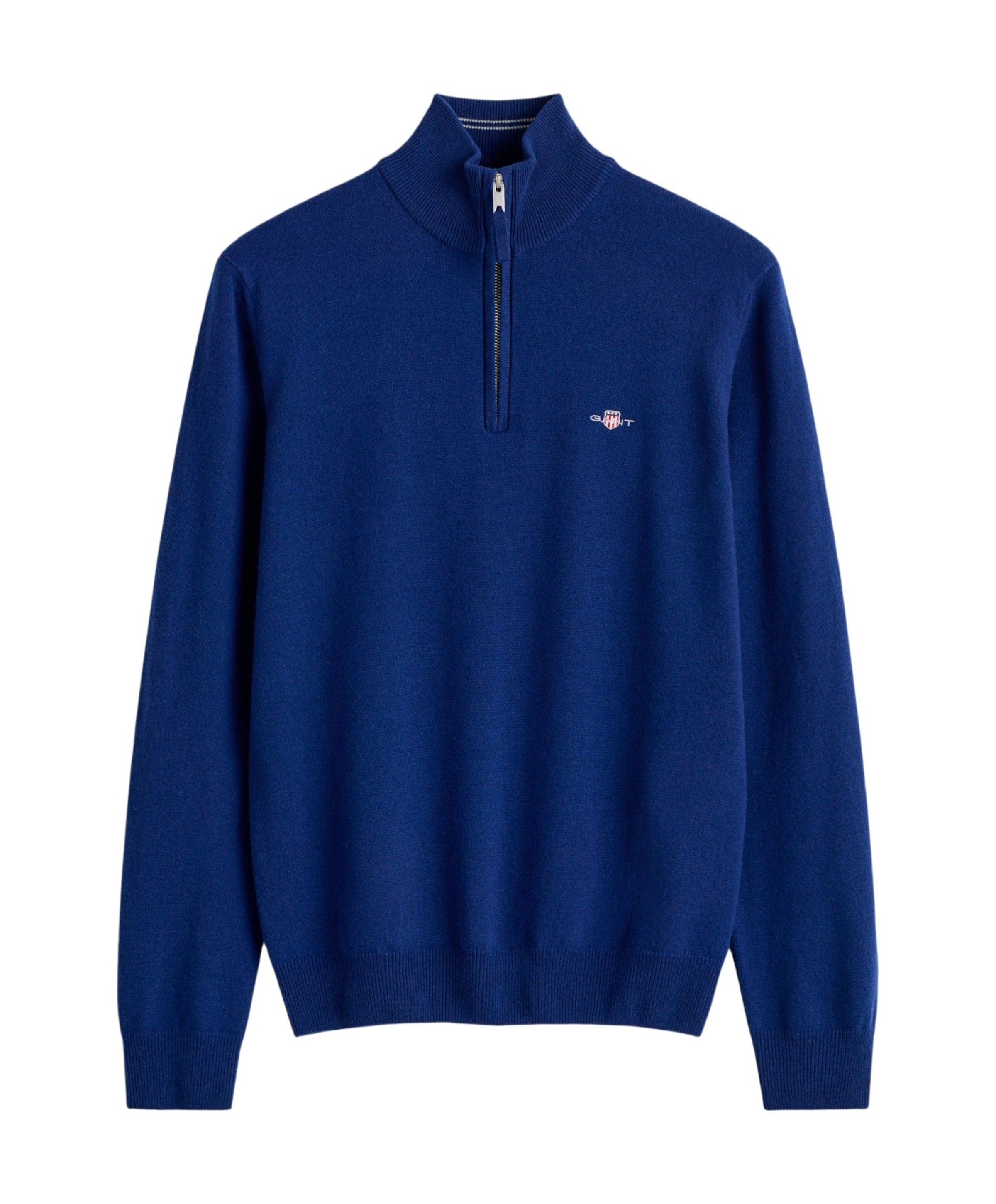 Heren trui met rits blauw