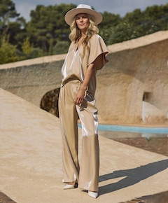 Rubi Shiny dames broek beige