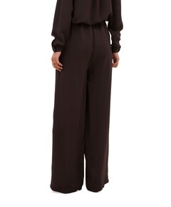 uma satin stripe broek bruin