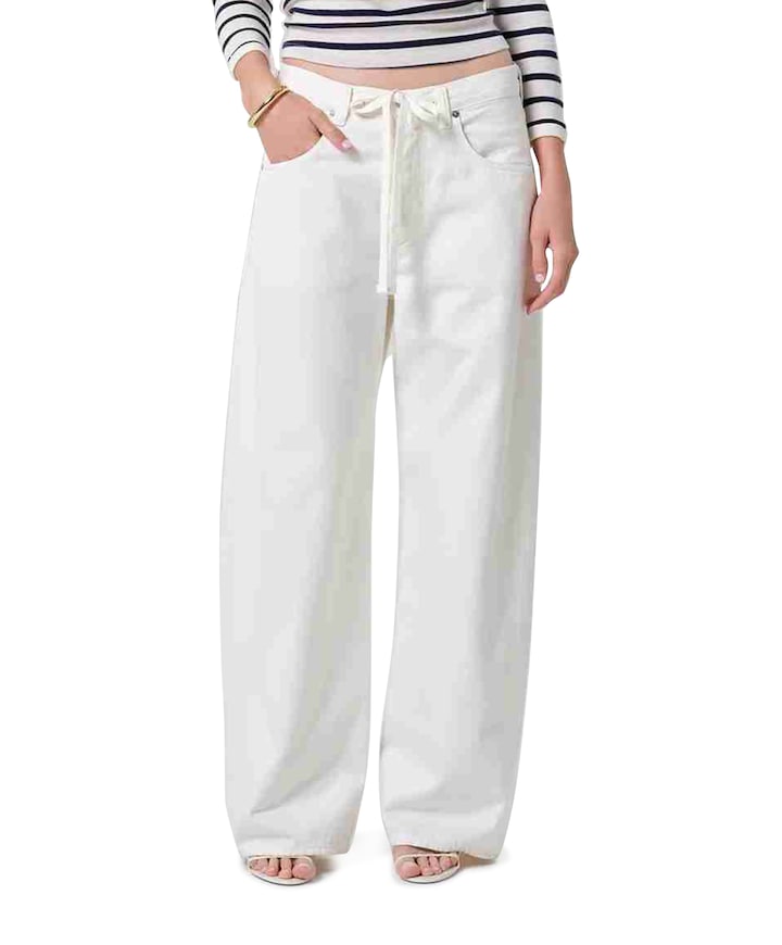 Brynn drawstring dames broek ecru