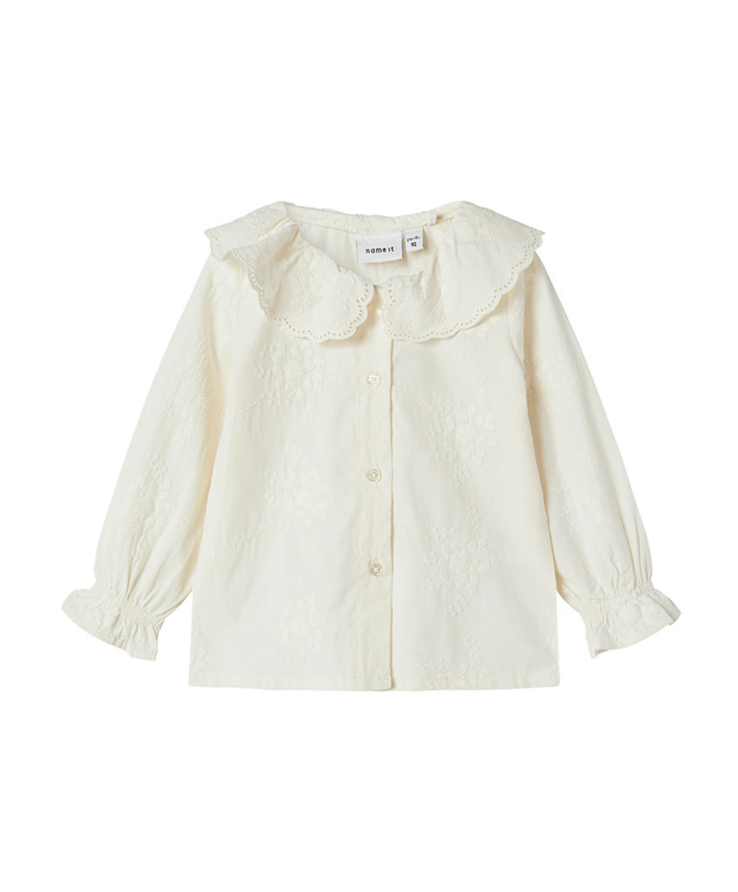 Meisjes blouse lange mouw wit