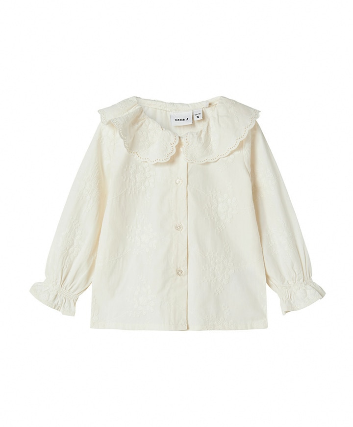 Meisjes blouse lange mouw wit