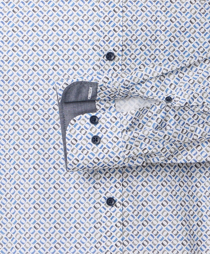 Heren overhemd lange mouw ecru