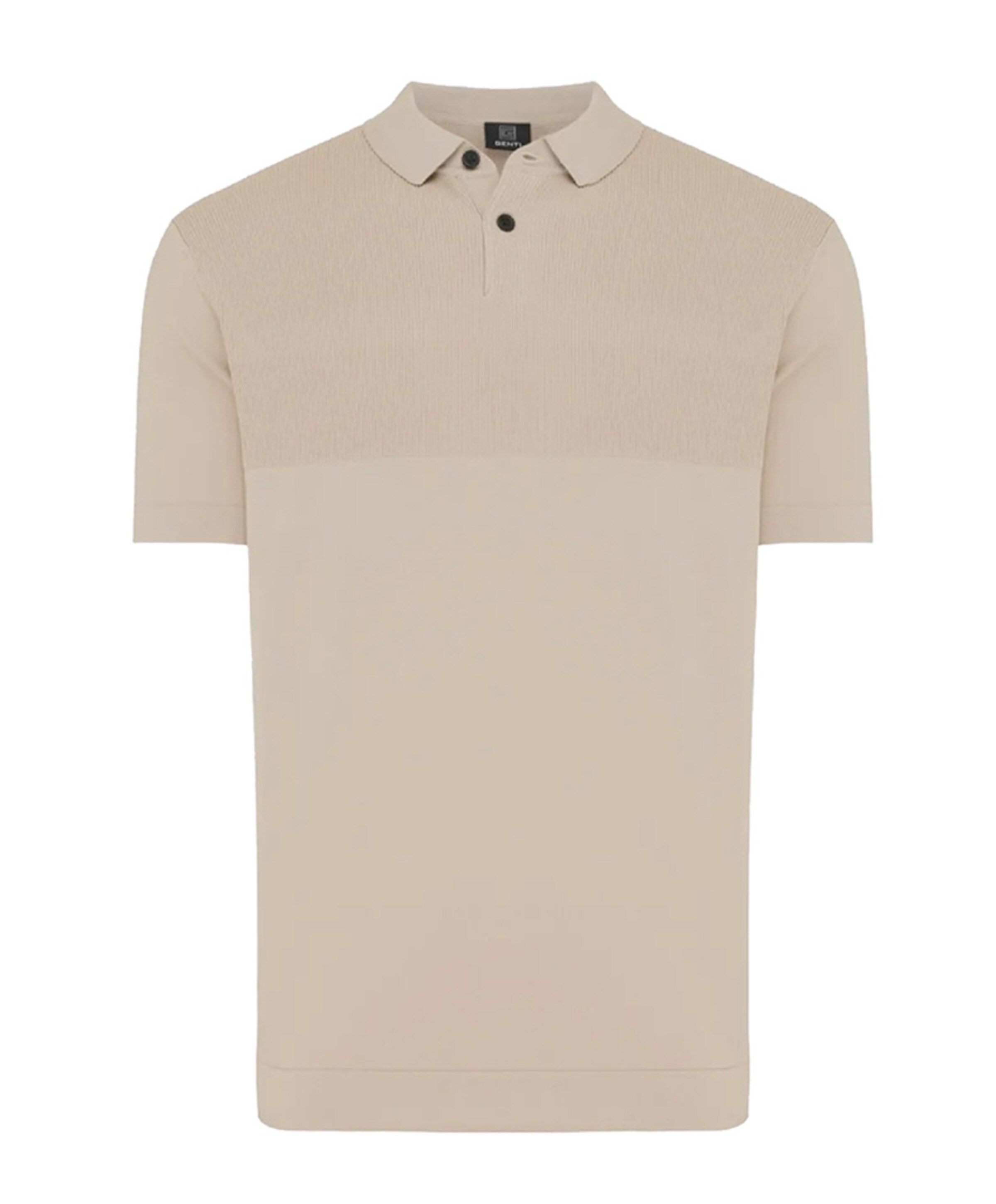 Heren polo beige