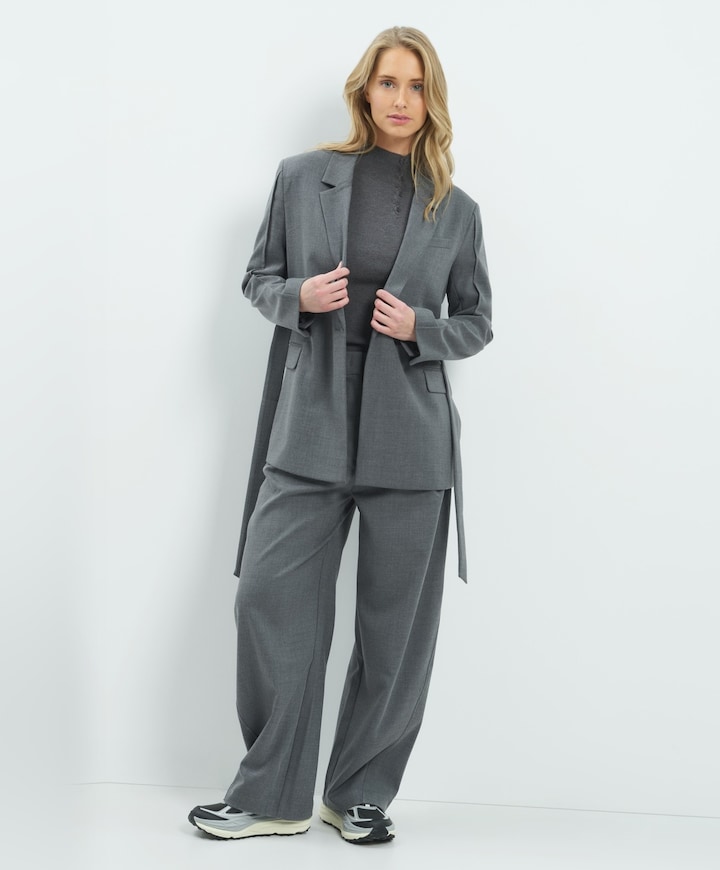 Dames blazer grijs