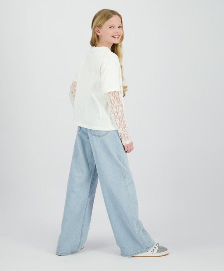 Meisjes longsleeve wit