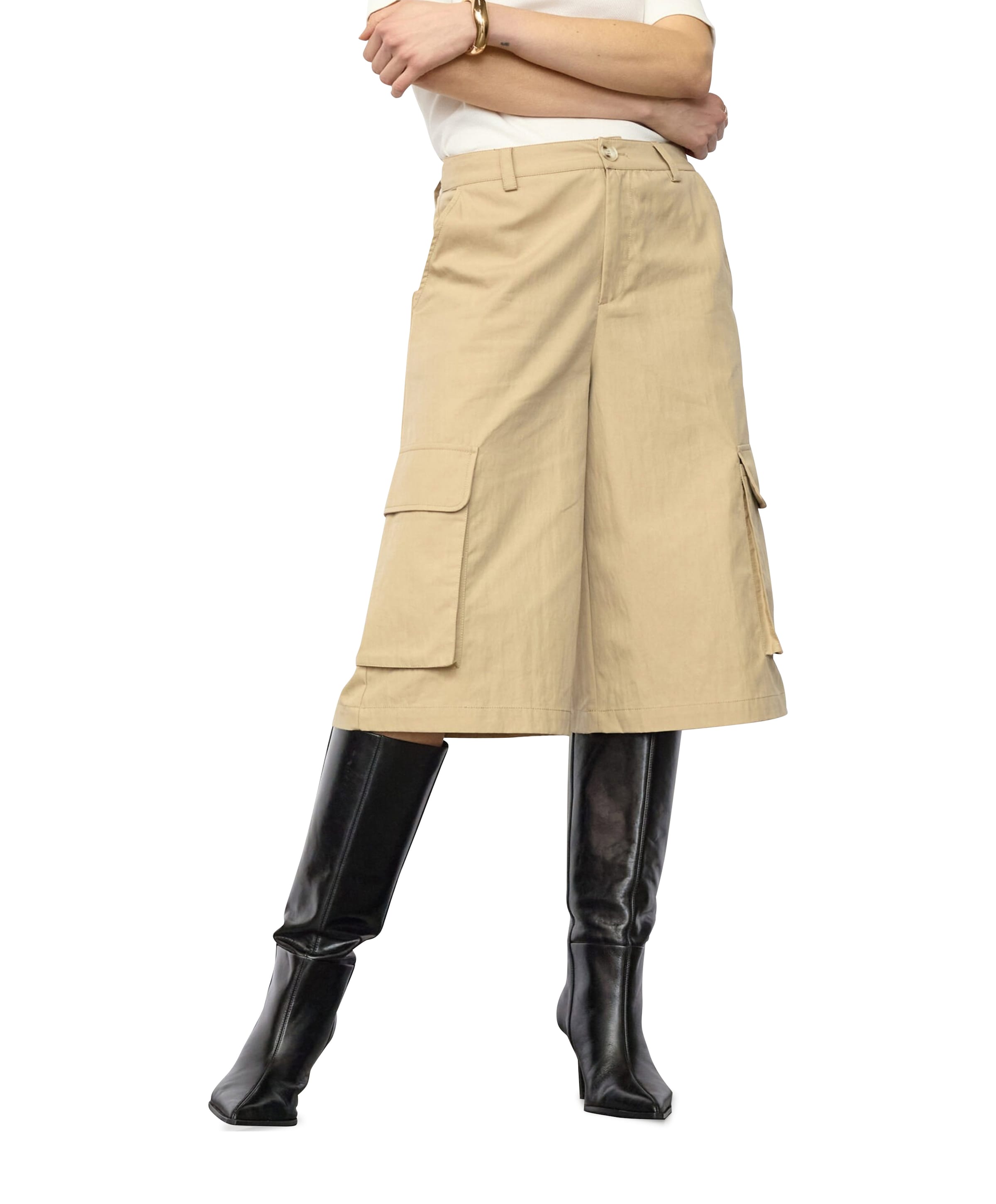KeshaCC Bermuda dames korte broek beige