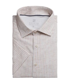Overhemd korte mouw beige