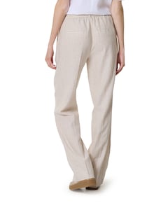 Claudette Linen/Visco Pinstripe L33 dames broek beige