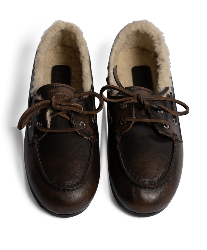 Boat Loafer Brushed dames instappers bruin