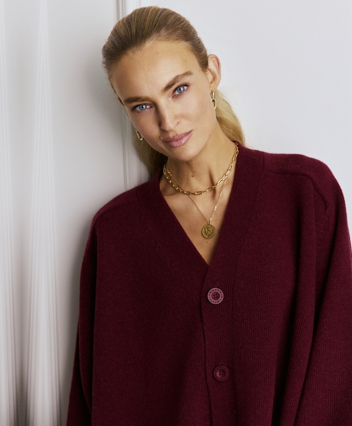 Dames vest bordeaux