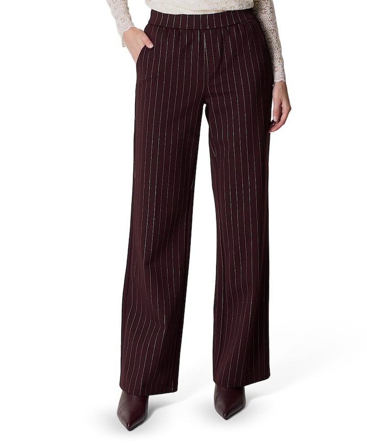 Colette punta pinstripe L33 dames broek bordeaux