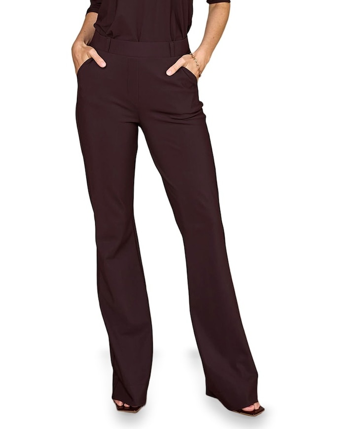 Flair LONG bonded trousers dames broek bruin
