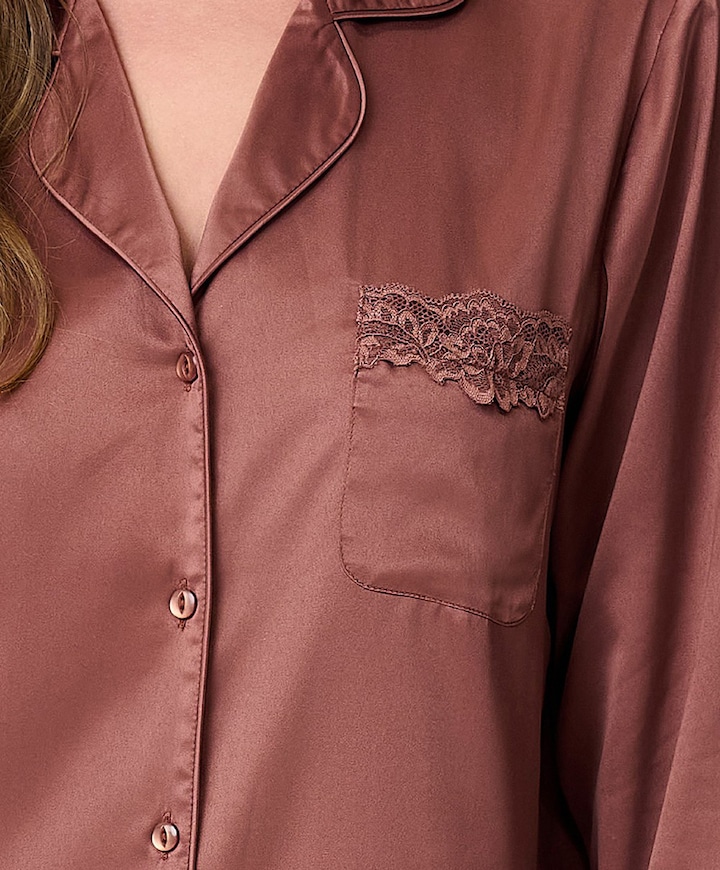 Dames pyjamaset bruin