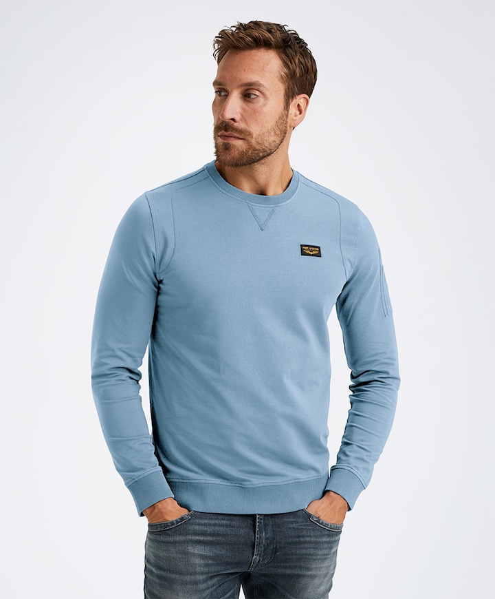 Heren sweater blauw