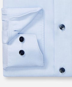 Heren overhemd lange mouw blauw