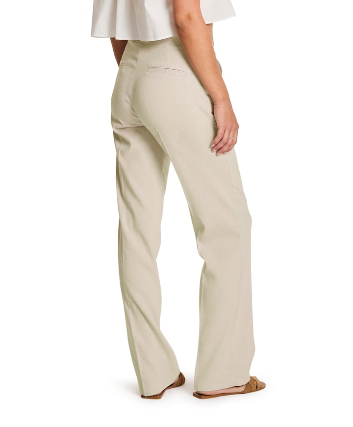 Hannah - Flowy Linen - 704 - Summer dames broek groen