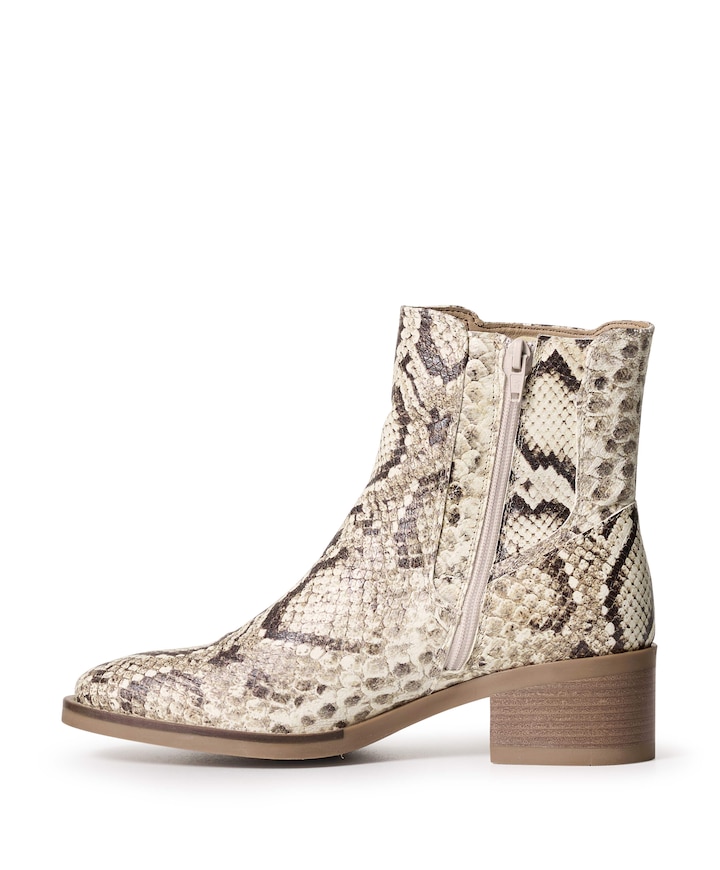 dames enkellaarzen beige