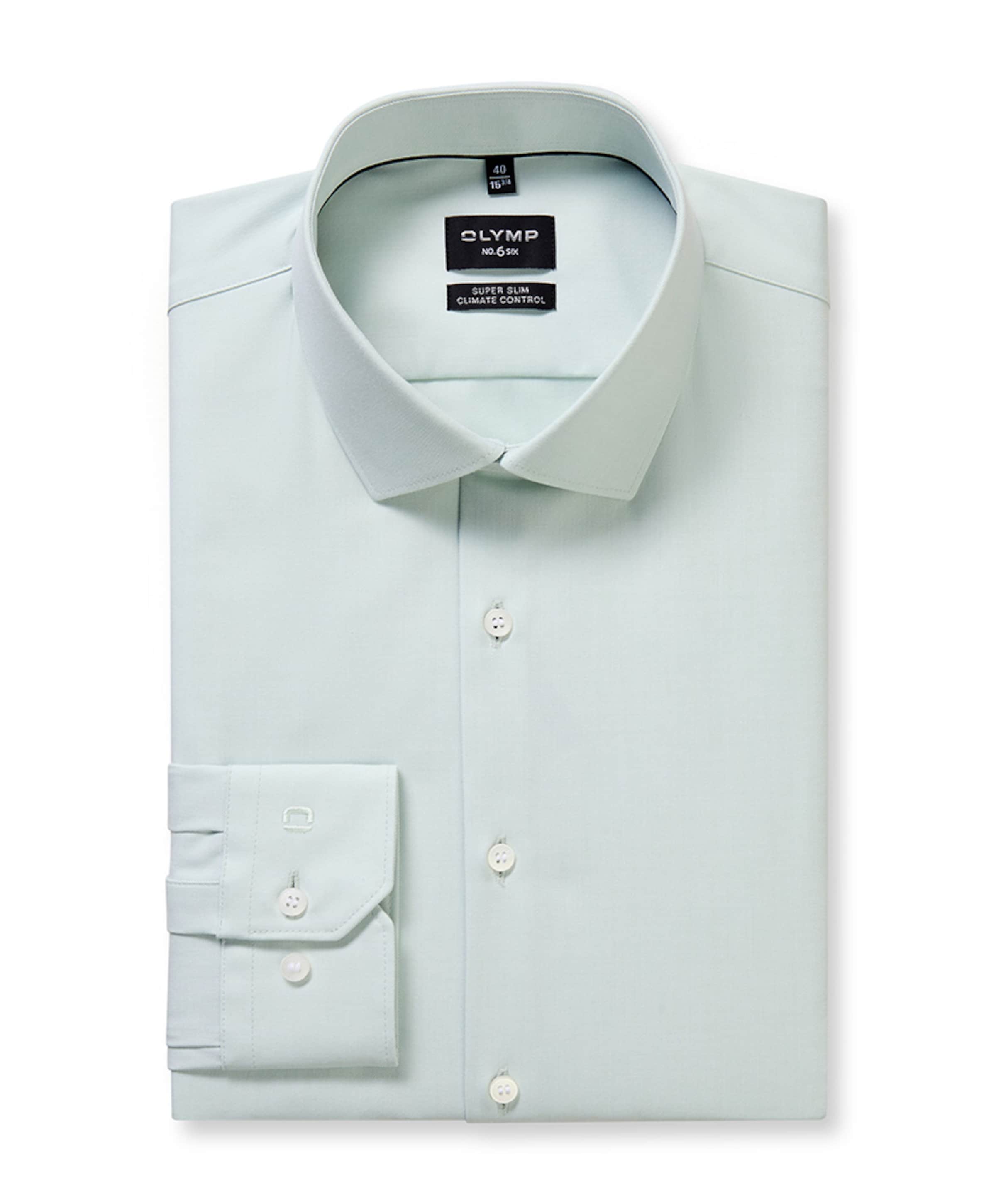 Heren overhemd lange mouw groen