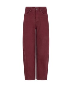 Barrel denim dames jeans bordeaux