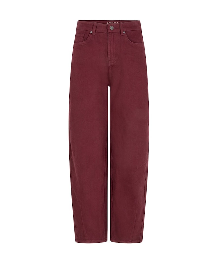 Barrel denim dames jeans bordeaux