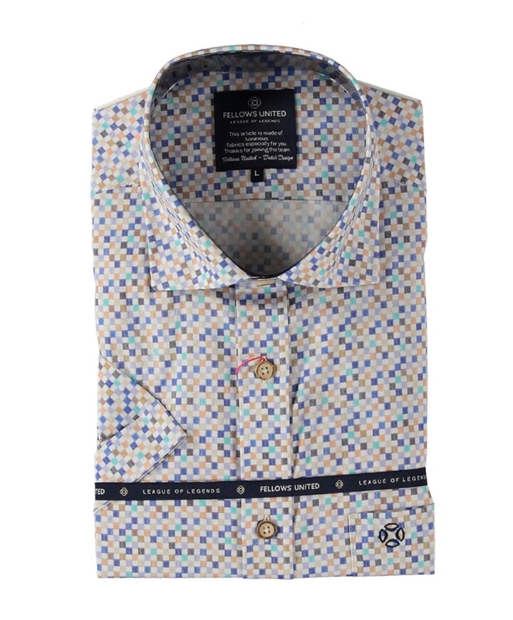 Overhemd lange mouw blauw