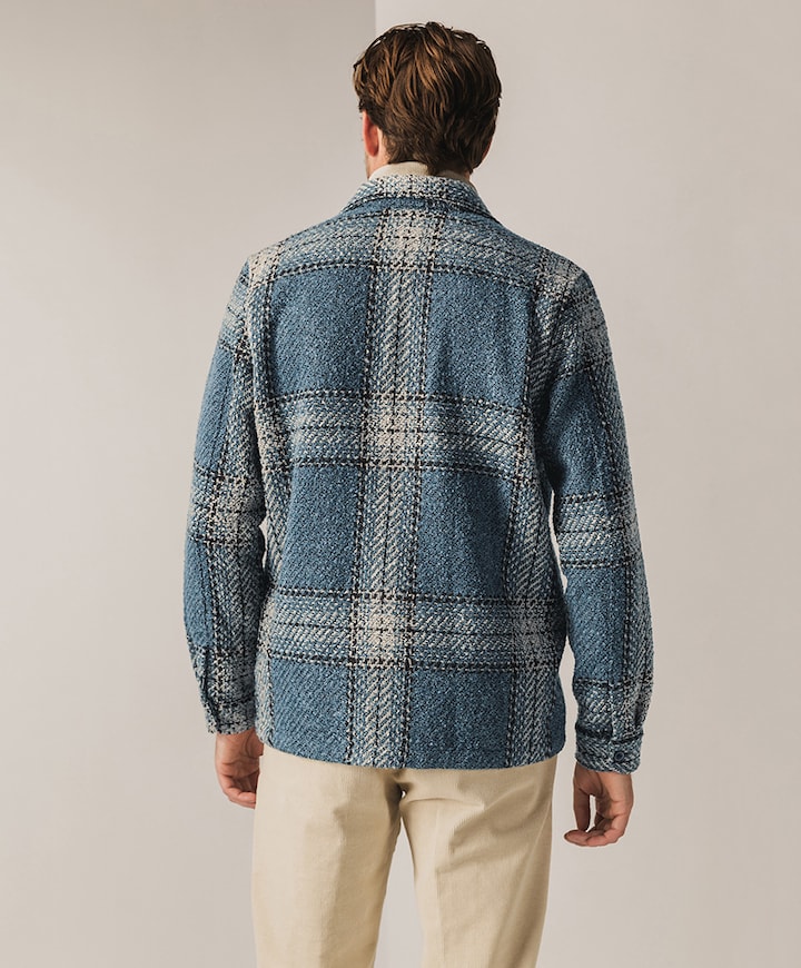 Heren overshirt blauw