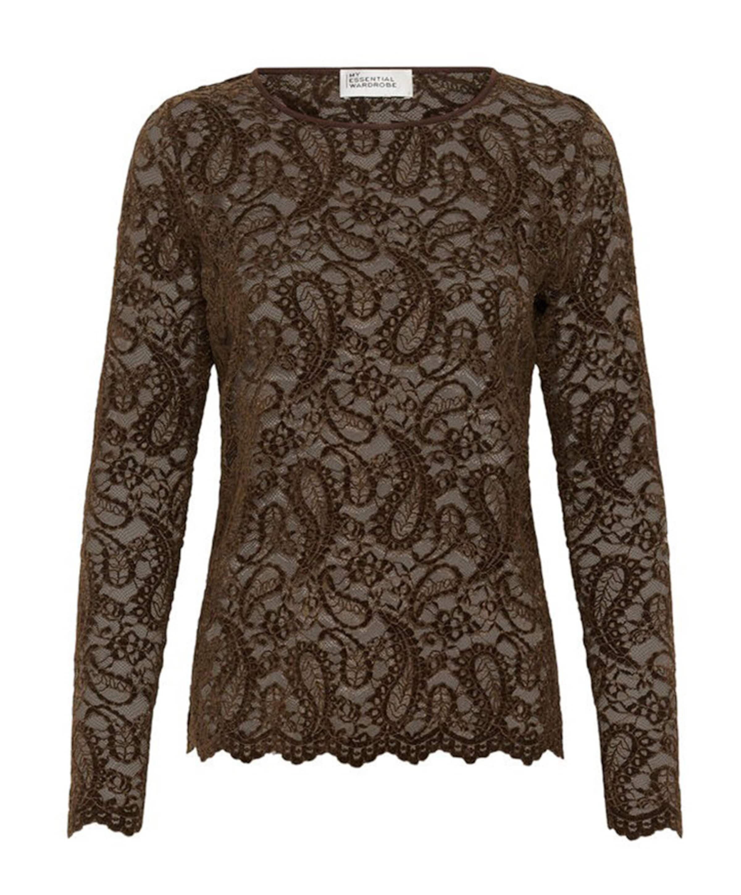 Dames top bruin